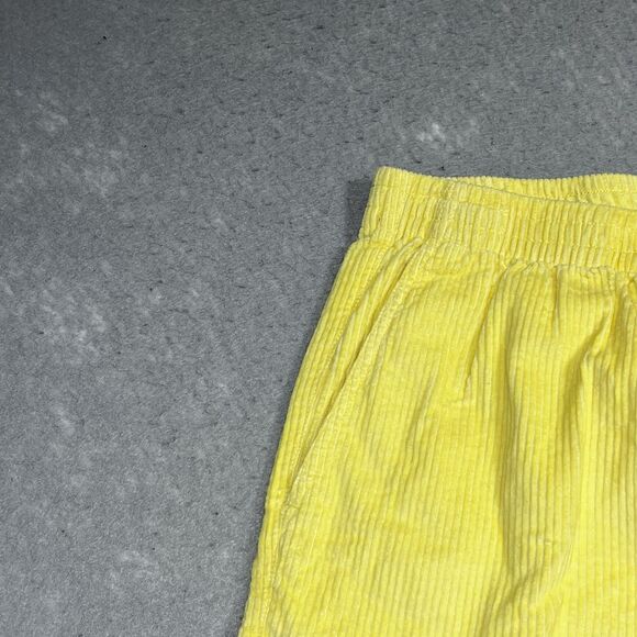 Madewell Variegated Corduroy Shorts Mens Medium Yellow Elastic Waist Pull On - Picture 4 of 12